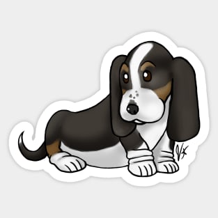 Dog - Basset Hound - Black and Tan Sticker